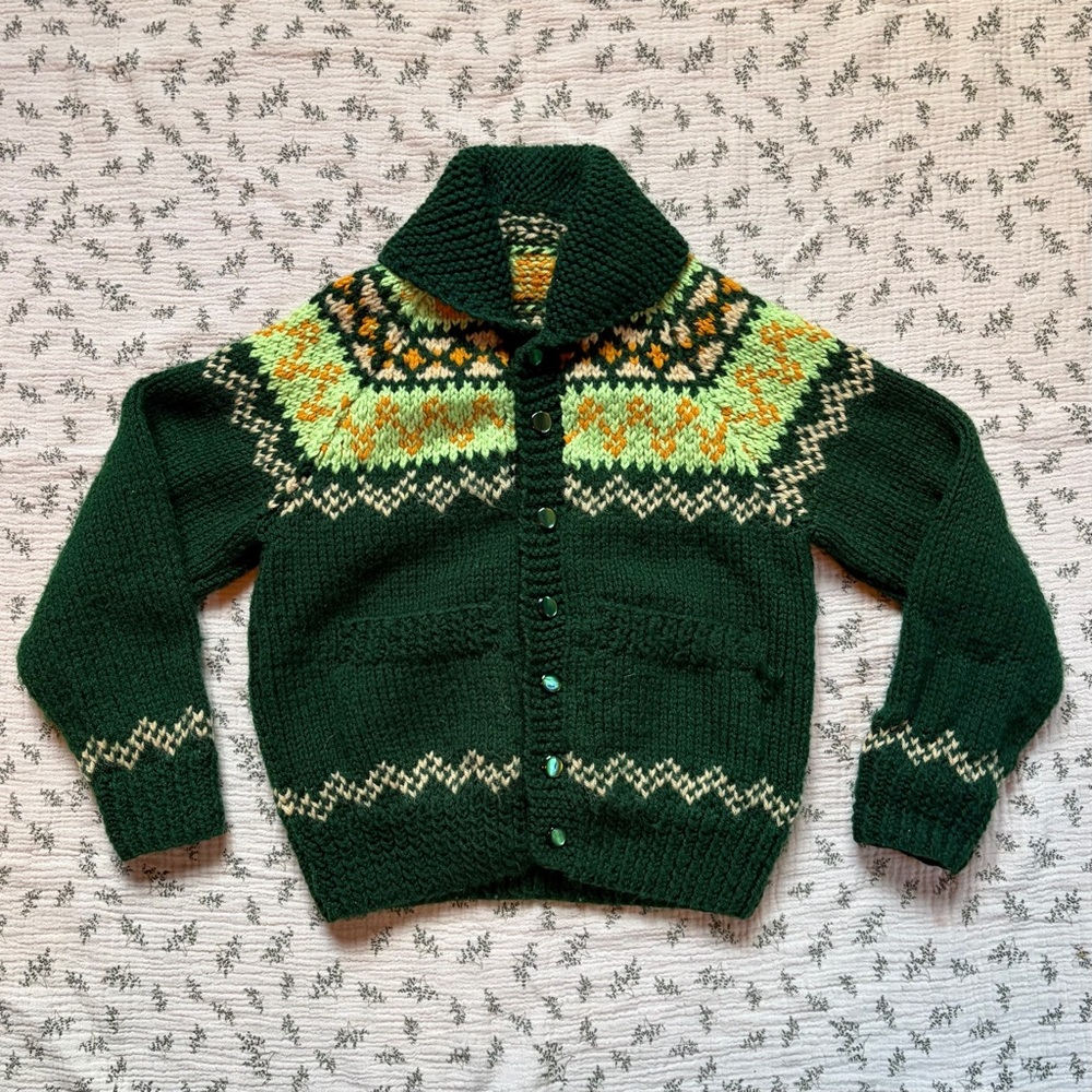 Green Knit Cardigan